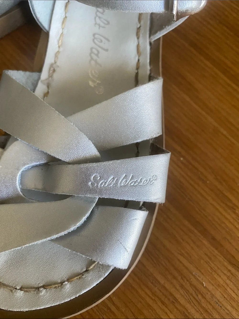 Salt water Sandals by Hoy Silver Toddler 8